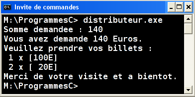 Exécution distributeur.exe