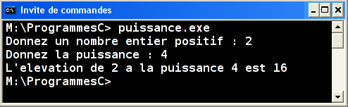 Exécution puissance.exe