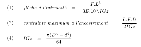 Formules de calculs