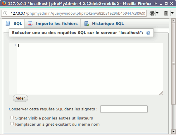 Capture du formulaire de saisie